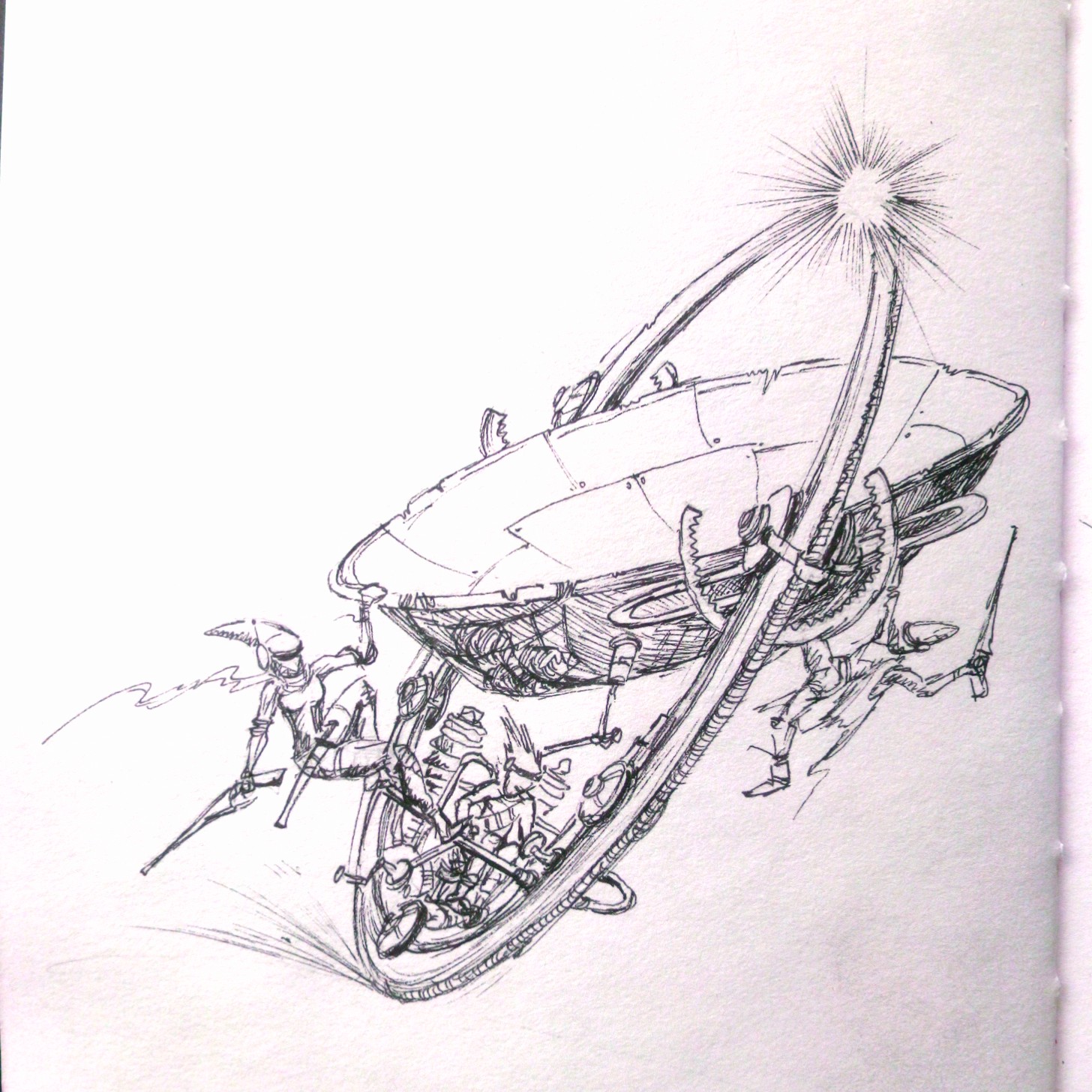 Термолектрический пиратский уницикл. Максимальная скорость в зенит, минимальная при низком боковом солнце - нужно ходить галсами