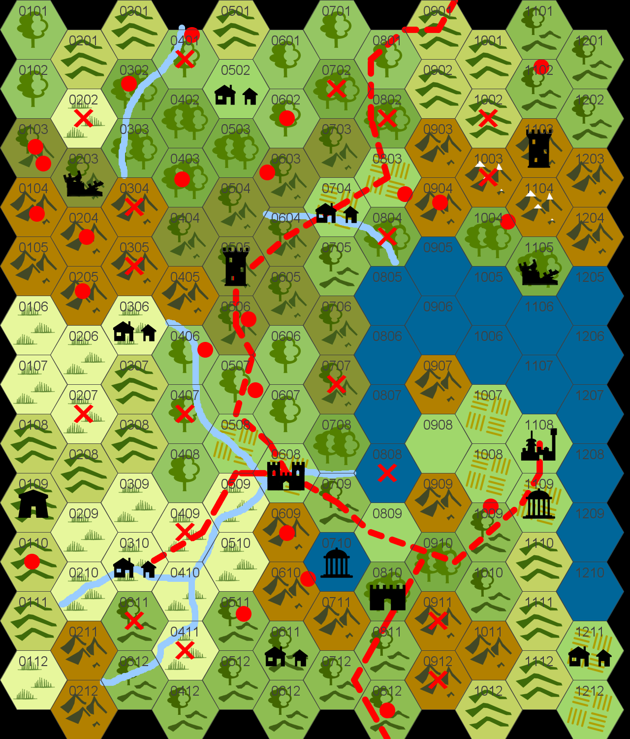 Центральные пограничья с точками интереса