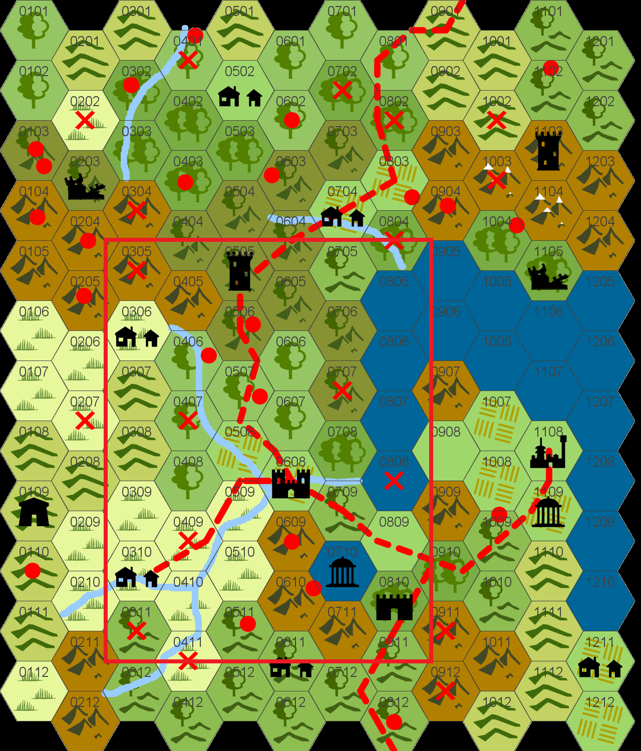 Центральные пограничья: начальная область